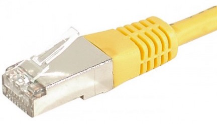 cable ethernet f/utp jaune 20m catégorie 6a