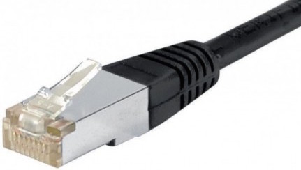 cable ethernet f/utp noir 3m catégorie 6a