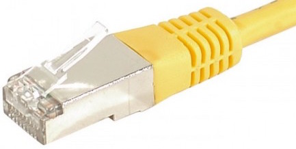 cable ethernet f/utp jaune 5m catégorie 6a