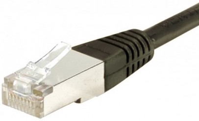 cable ethernet étanche ftp noir 0,5m cat 6