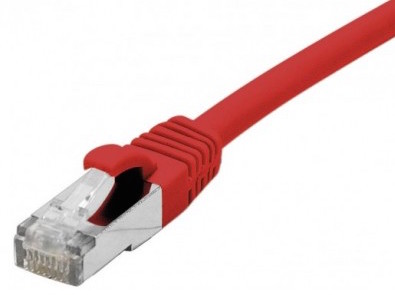 cable ethernet f/utp rouge 0,3m catégorie 6a