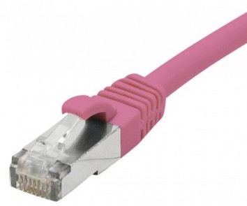cable ethernet f/utp rose 0,5m catégorie 6a