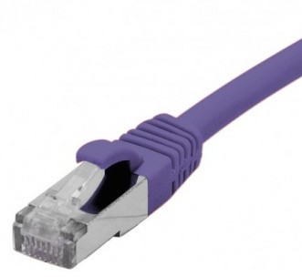 cable ethernet f/utp violet 0,5m catégorie 6a