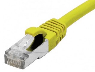 cable ethernet f/utp jaune 15m catégorie 6a