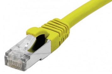 cable ethernet f/utp jaune 1m catégorie 6a