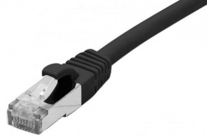 cable ethernet f/utp noir 0,5m catégorie 6a