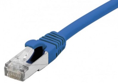 cable ethernet f/utp bleu 20m catégorie 6a