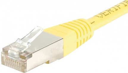 cable ethernet ftp économique jaune 3m cat 5e