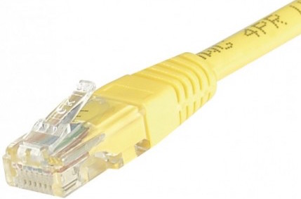 cable ethernet pas cher utp jaune 0,5m cat 5e