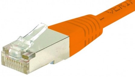 cable ethernet catégorie 6 sftp orange 0,15m