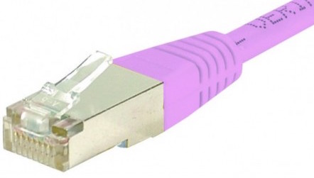 cable ethernet catégorie 6 sftp rose 0,3m
