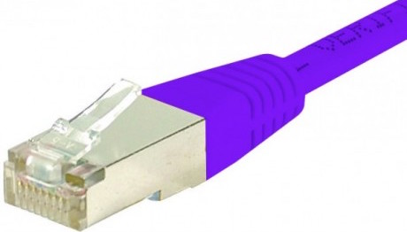 cable ethernet catégorie 6 sftp violet 0,3m