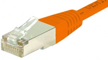 cable ethernet catégorie 6 sftp orange 0,5m