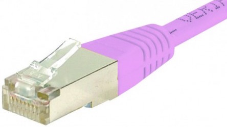 cable ethernet catégorie 6 sftp rose 0,5m