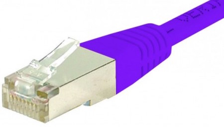 cable ethernet catégorie 6 sftp violet 0,5m