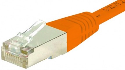 cable ethernet catégorie 6 sftp orange 1,5m