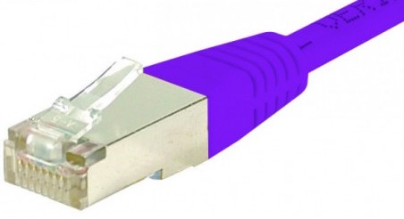 cable ethernet catégorie 6 sftp violet 10m