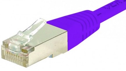 cable ethernet catégorie 6 sftp violet 15m