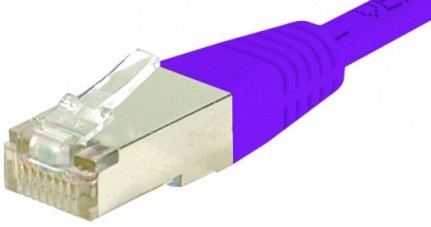 cable ethernet catégorie 6 sftp violet 2m
