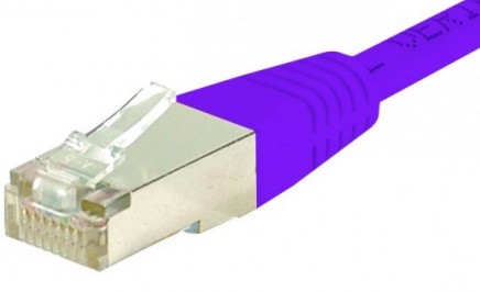 cable ethernet catégorie 6 sftp violet 5m