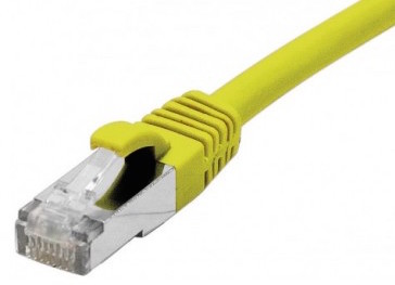 cable ethernet s/ftp jaune 0,5m catégorie 6a
