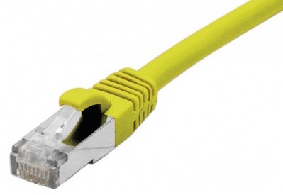 cable ethernet s/ftp jaune 10m catégorie 6a