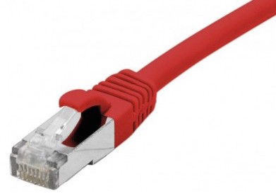 cable ethernet s/ftp rouge 0,5m catégorie 6a