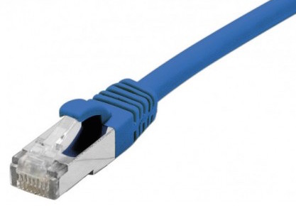 cable ethernet s/ftp bleu 25m catégorie 6a