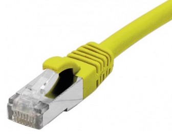 cable ethernet s/ftp jaune 2m catégorie 6a