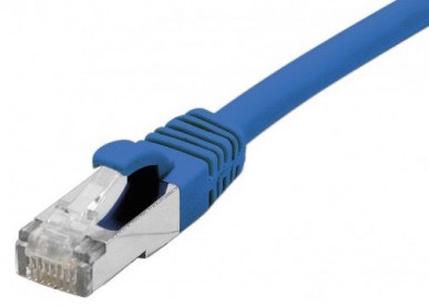 cable ethernet s/ftp bleu 7,5m catégorie 6a