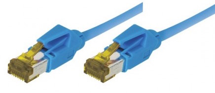 Câble RJ45 CAT 7 S/FTP a connecteurs CAT 6a - Bleu - (0,3m) - Achat / Vente  sur